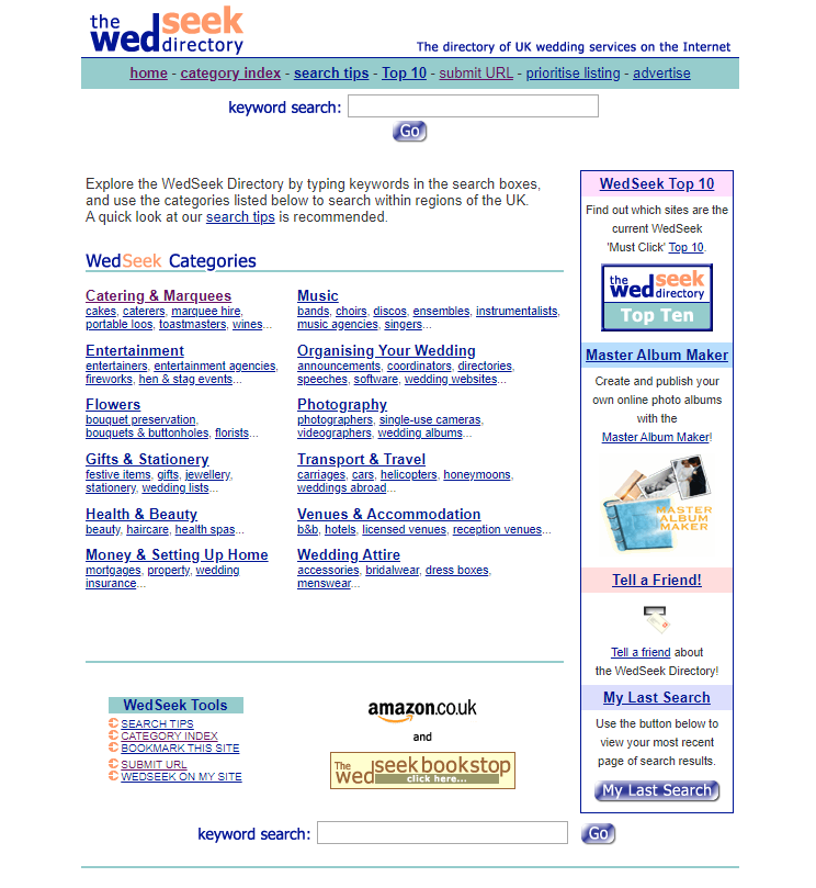 The WedSeek Directory 1998 - 2019